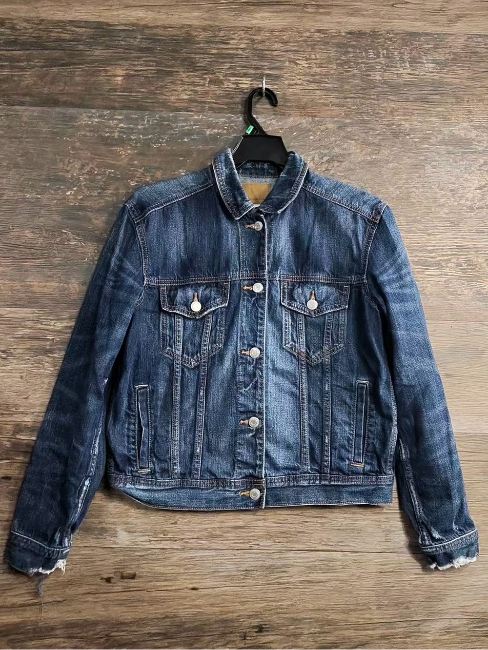 American Eagle Outfitters Dark Blue Denim Jean Jacket